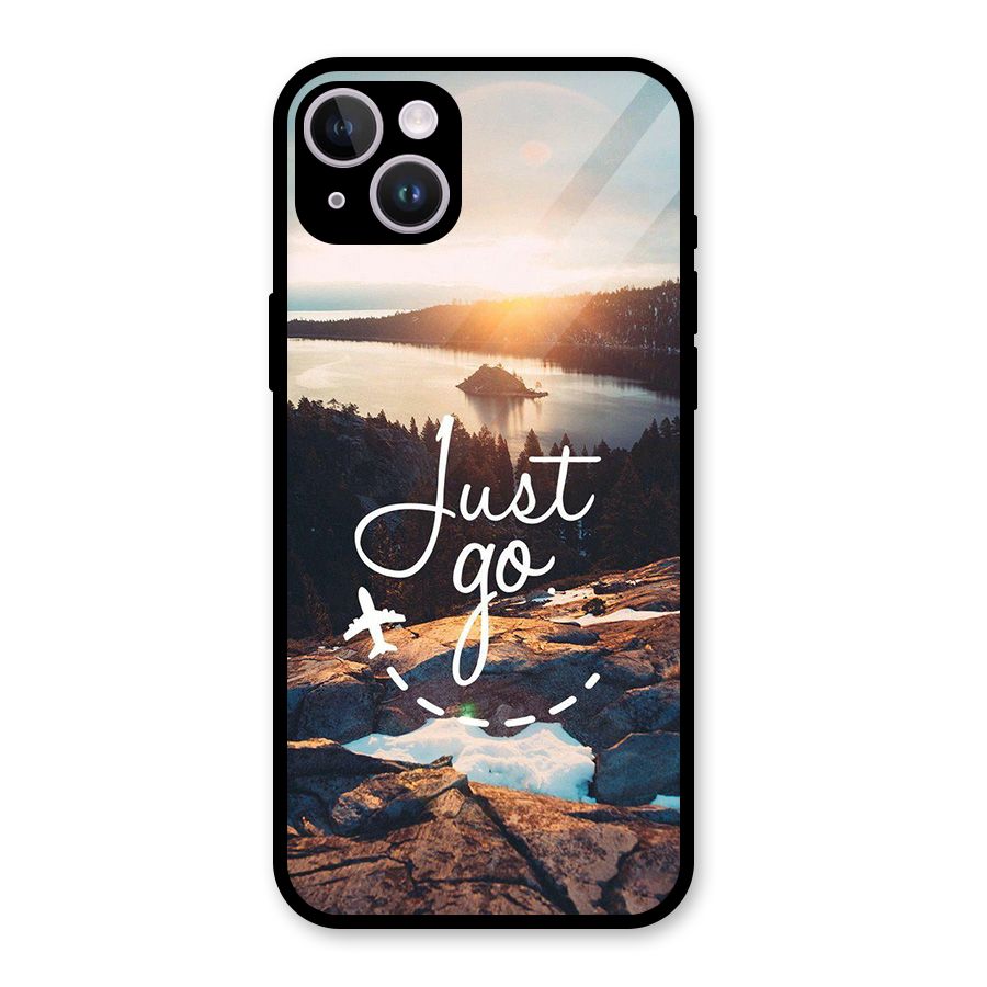 Morning Just Go Glass Back Case for iPhone 14 Plus