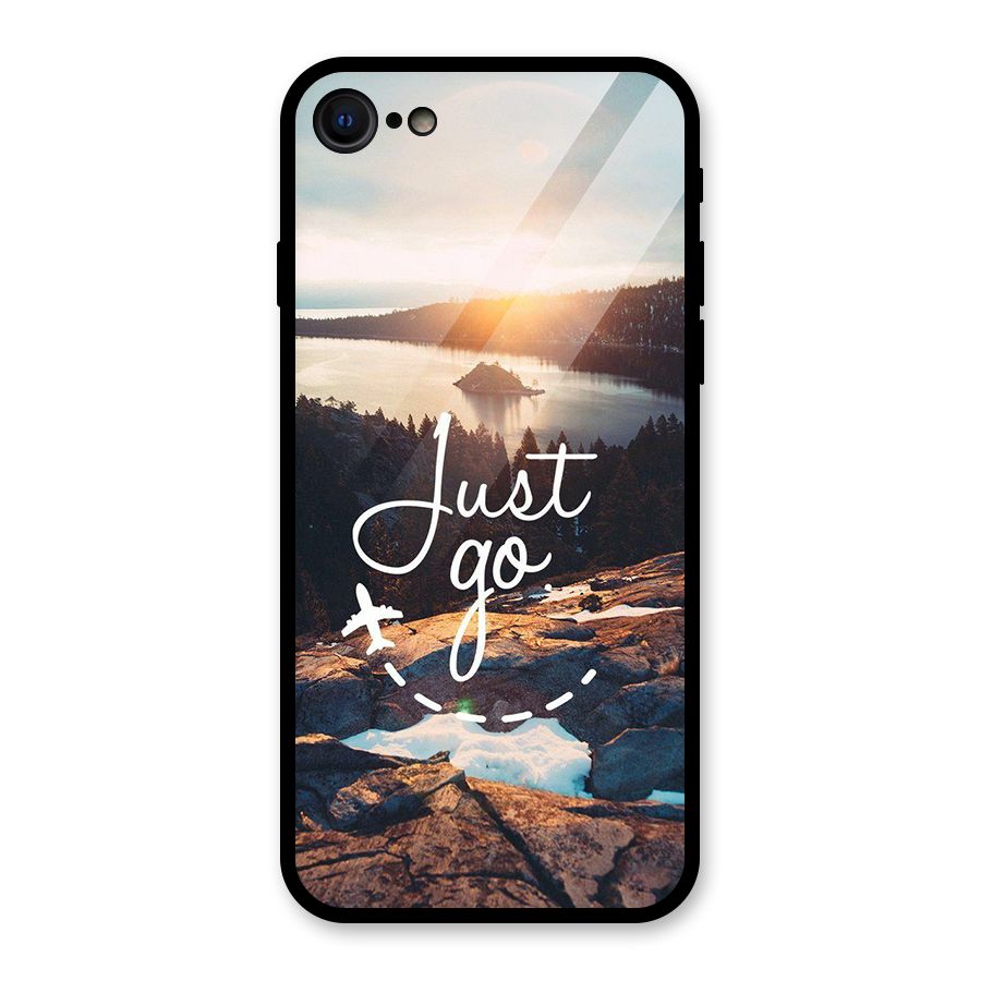 Morning Just Go Glass Back Case for iPhone 7