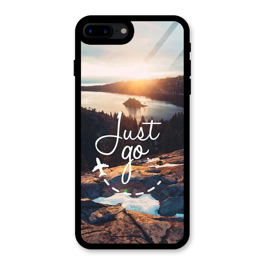 Morning Just Go Glass Back Case for iPhone 8 Plus
