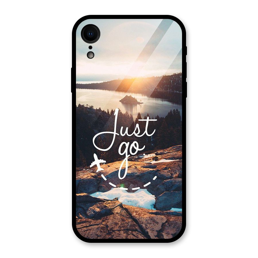 Morning Just Go Glass Back Case for iPhone XR
