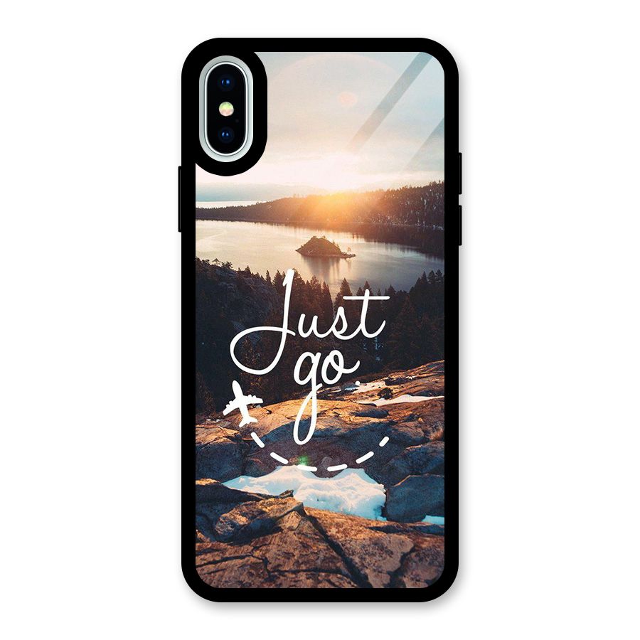 Morning Just Go Glass Back Case for iPhone XS