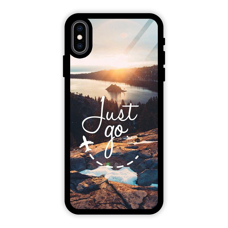 Morning Just Go Glass Back Case for iPhone XS Max