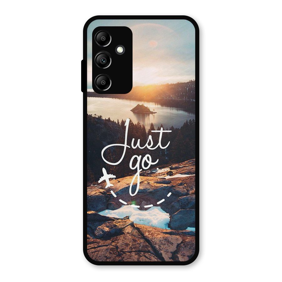 Morning Just Go Metal Back Case for Galaxy A14 5G