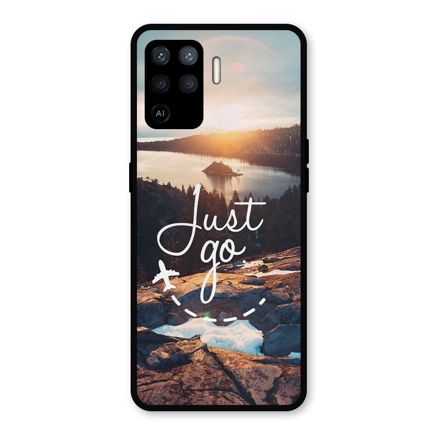 Morning Just Go Metal Back Case for Oppo F19 Pro