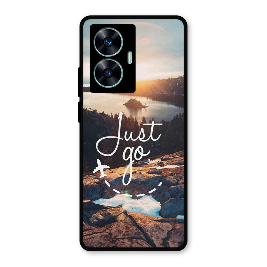 Morning Just Go Metal Back Case for Realme Narzo N55