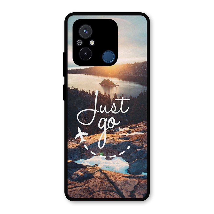 Morning Just Go Metal Back Case for Redmi 12C