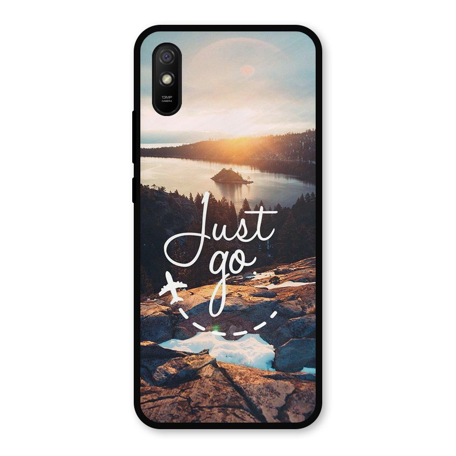 Morning Just Go Metal Back Case for Redmi 9a