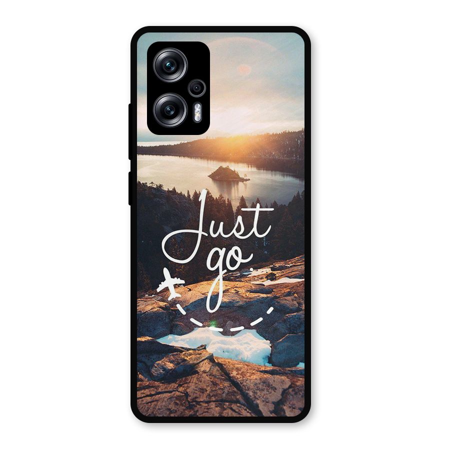 Morning Just Go Metal Back Case for Redmi K50i