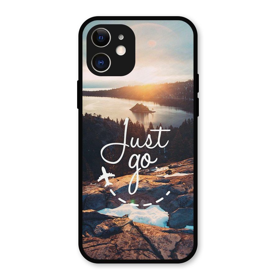 Morning Just Go Metal Back Case for iPhone 12