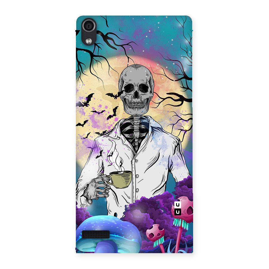 Morning Tea Skull Back Case for Ascend P6