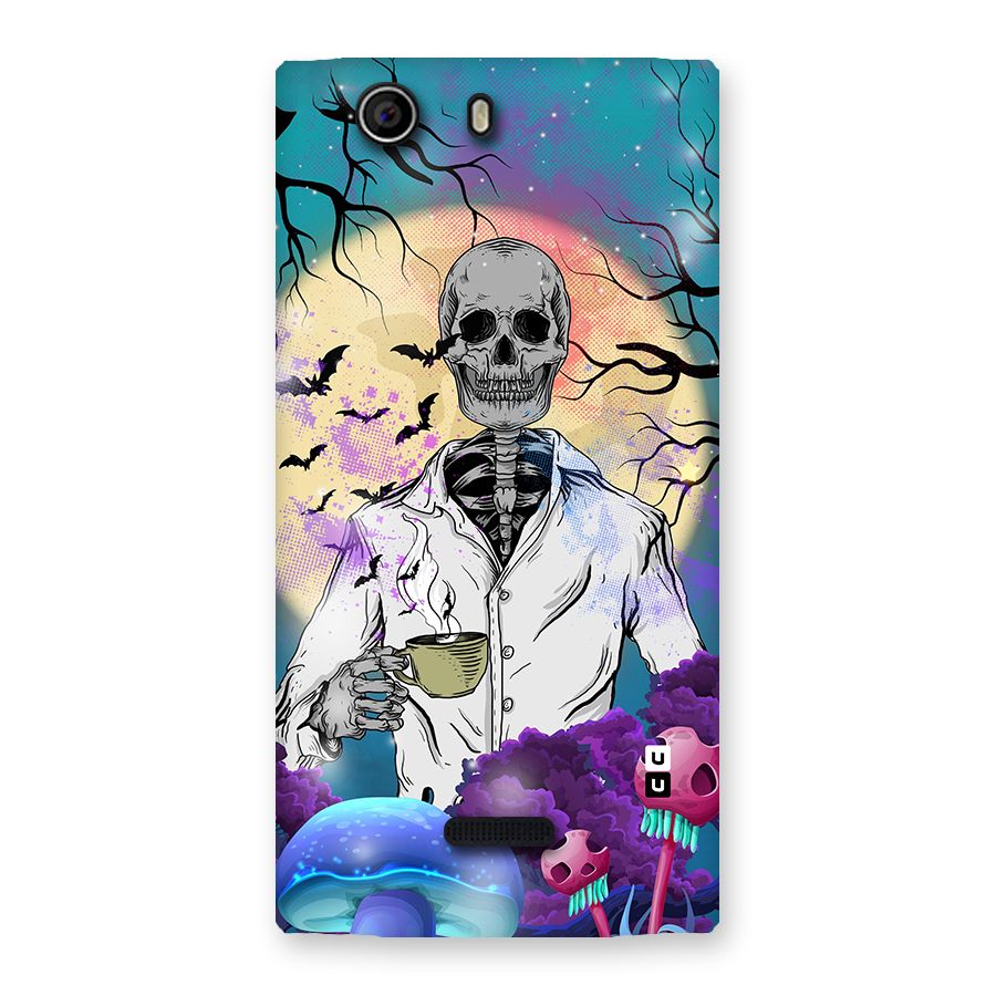 Morning Tea Skull Back Case for Canvas Nitro 2 E311
