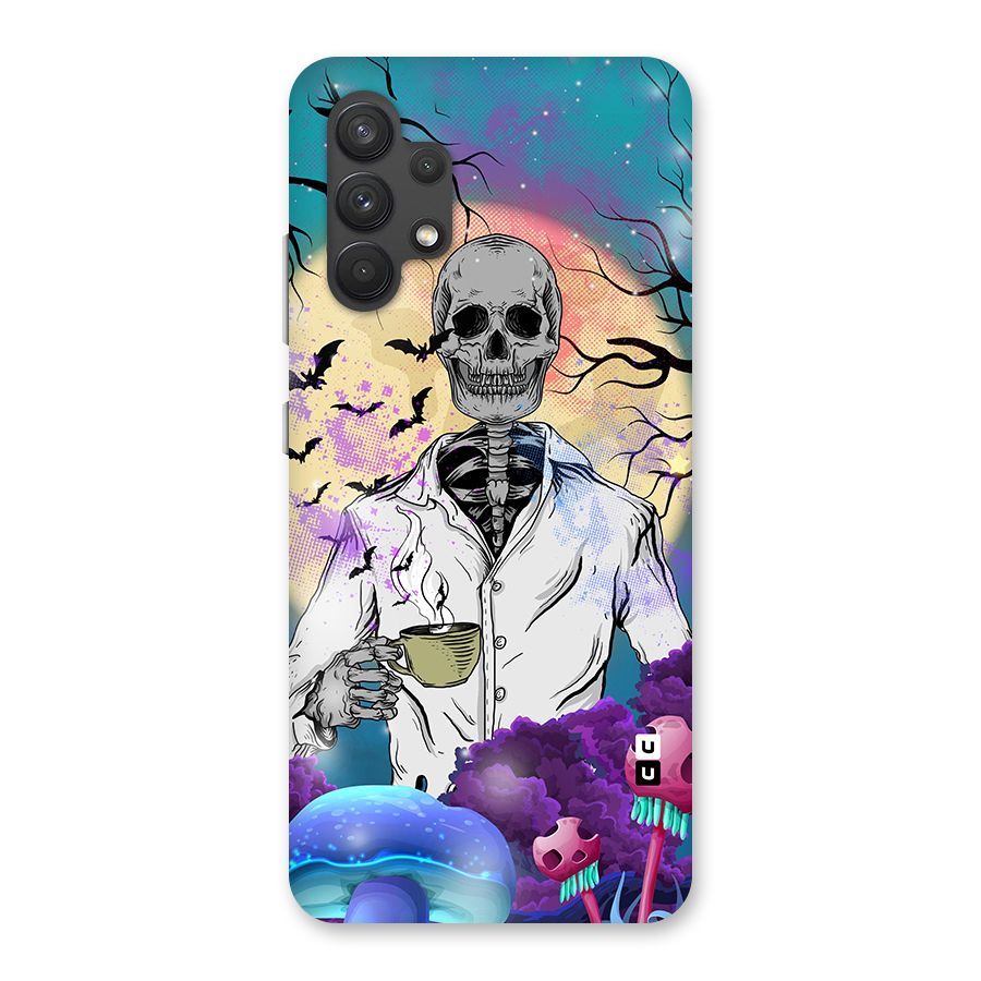 Morning Tea Skull Back Case for Galaxy A32