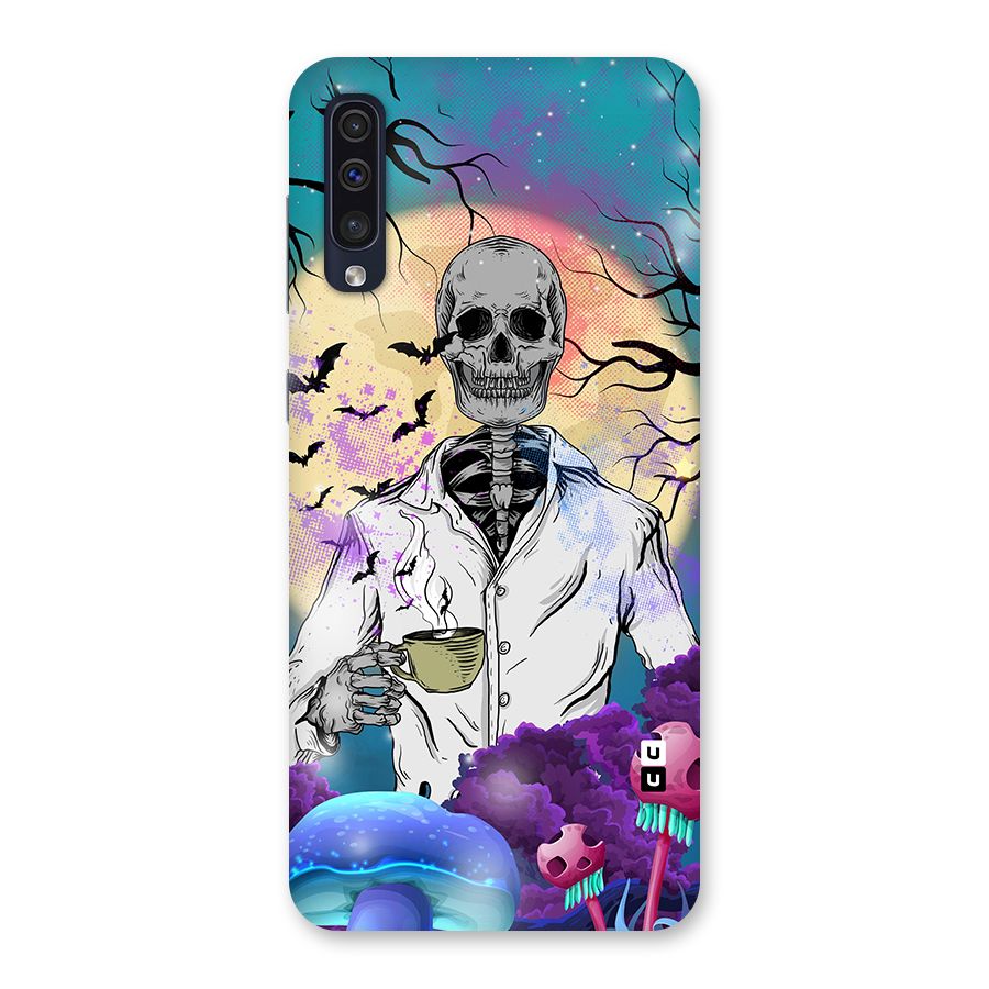 Morning Tea Skull Back Case for Galaxy A50s