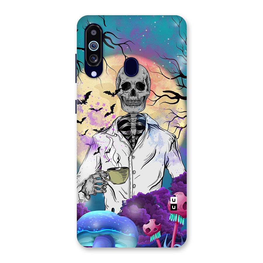 Morning Tea Skull Back Case for Galaxy A60