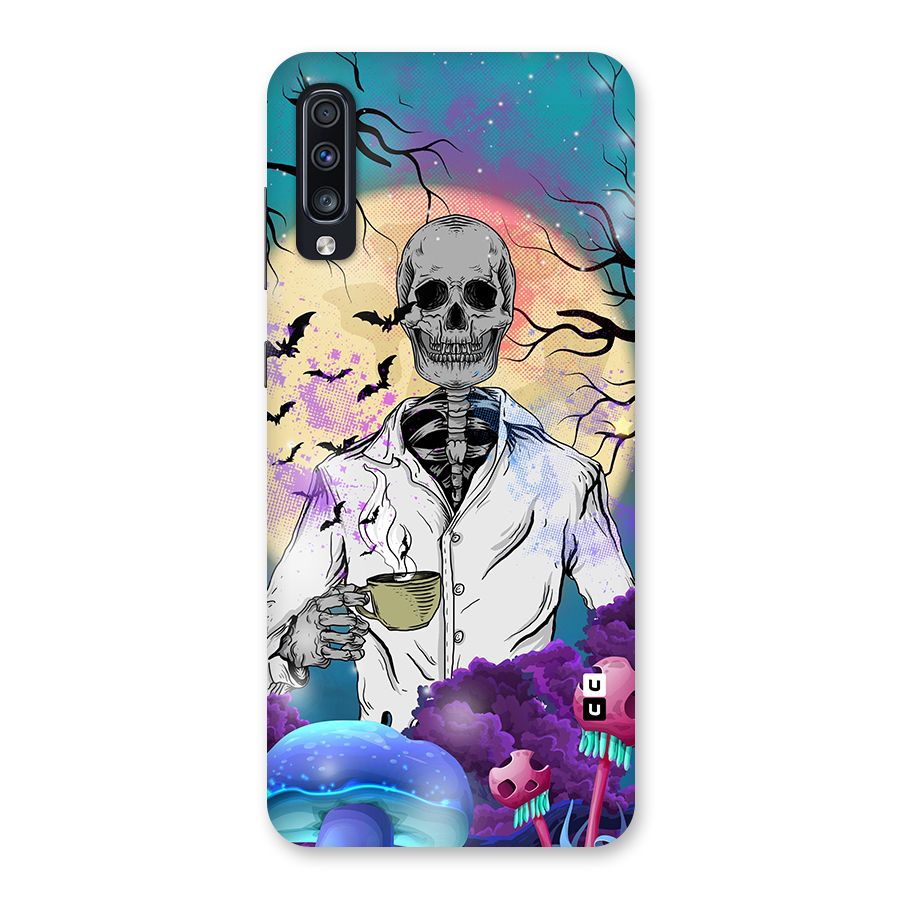Morning Tea Skull Back Case for Galaxy A70