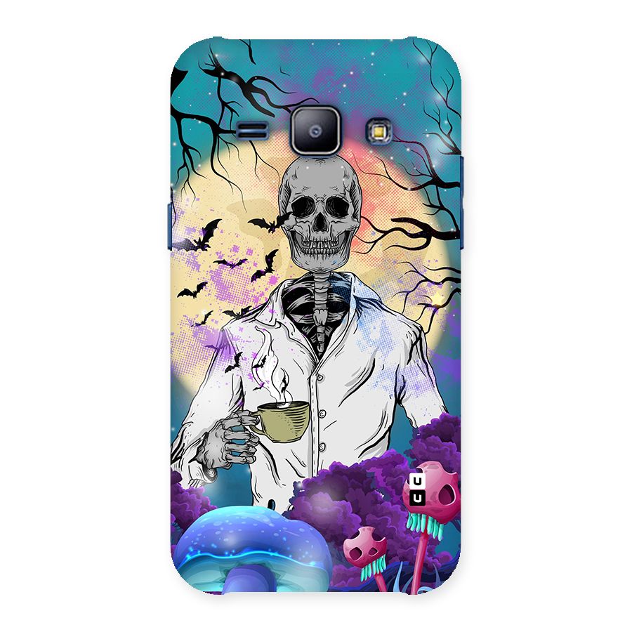 Morning Tea Skull Back Case for Galaxy J1