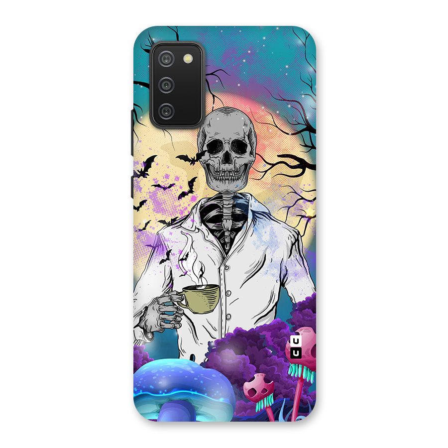 Morning Tea Skull Back Case for Galaxy M02s