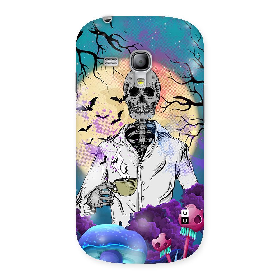 Morning Tea Skull Back Case for Galaxy S3 Mini