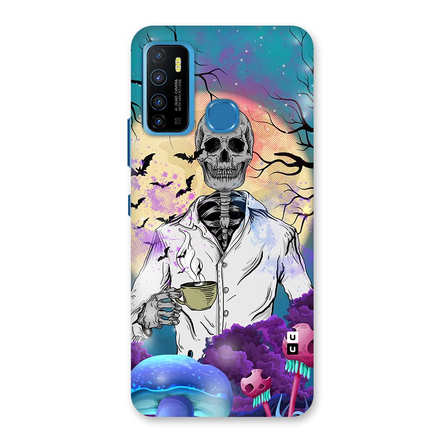 Morning Tea Skull Back Case for Infinix Hot 9