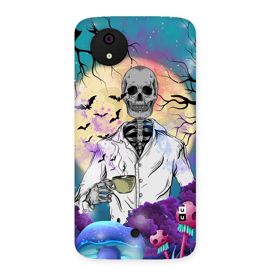 Morning Tea Skull Back Case for Micromax Canvas A1