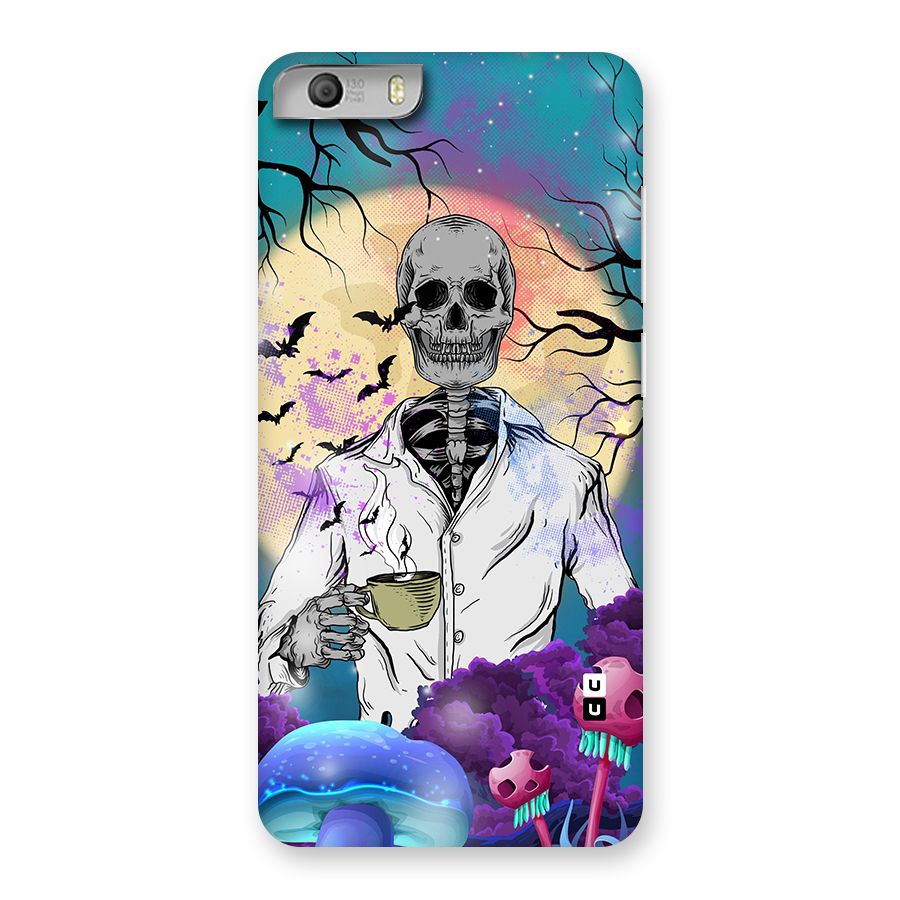 Morning Tea Skull Back Case for Micromax Canvas Knight 2
