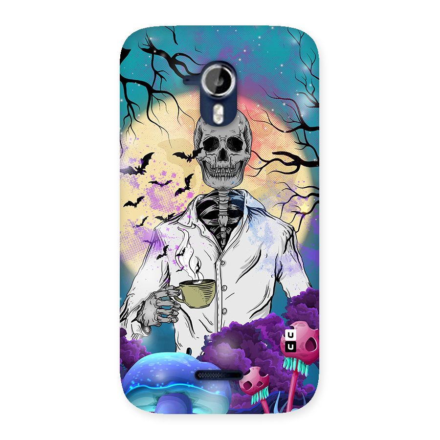 Morning Tea Skull Back Case for Micromax Canvas Magnus A117