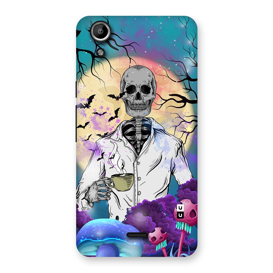 Morning Tea Skull Back Case for Micromax Canvas Selfie Lens Q345