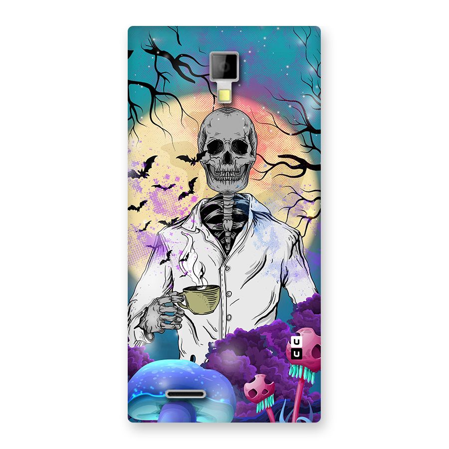 Morning Tea Skull Back Case for Micromax Canvas Xpress A99