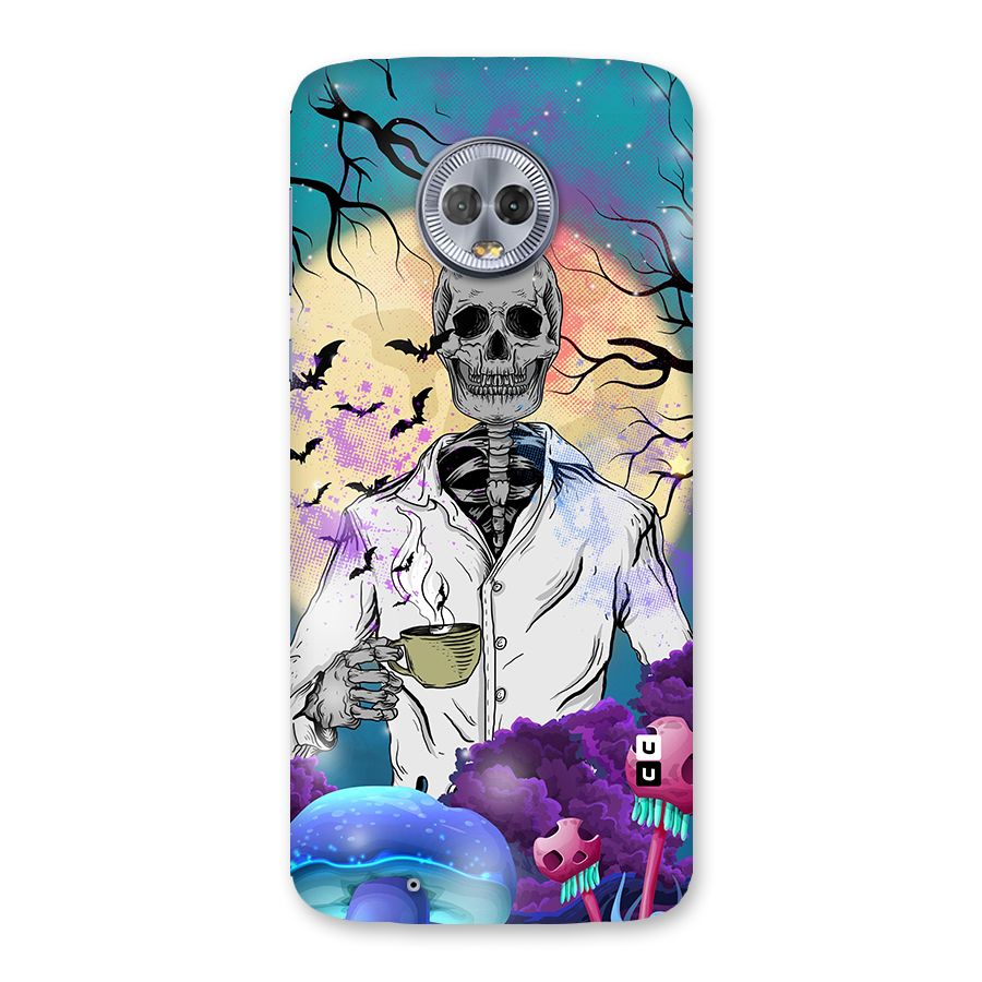 Morning Tea Skull Back Case for Moto G6
