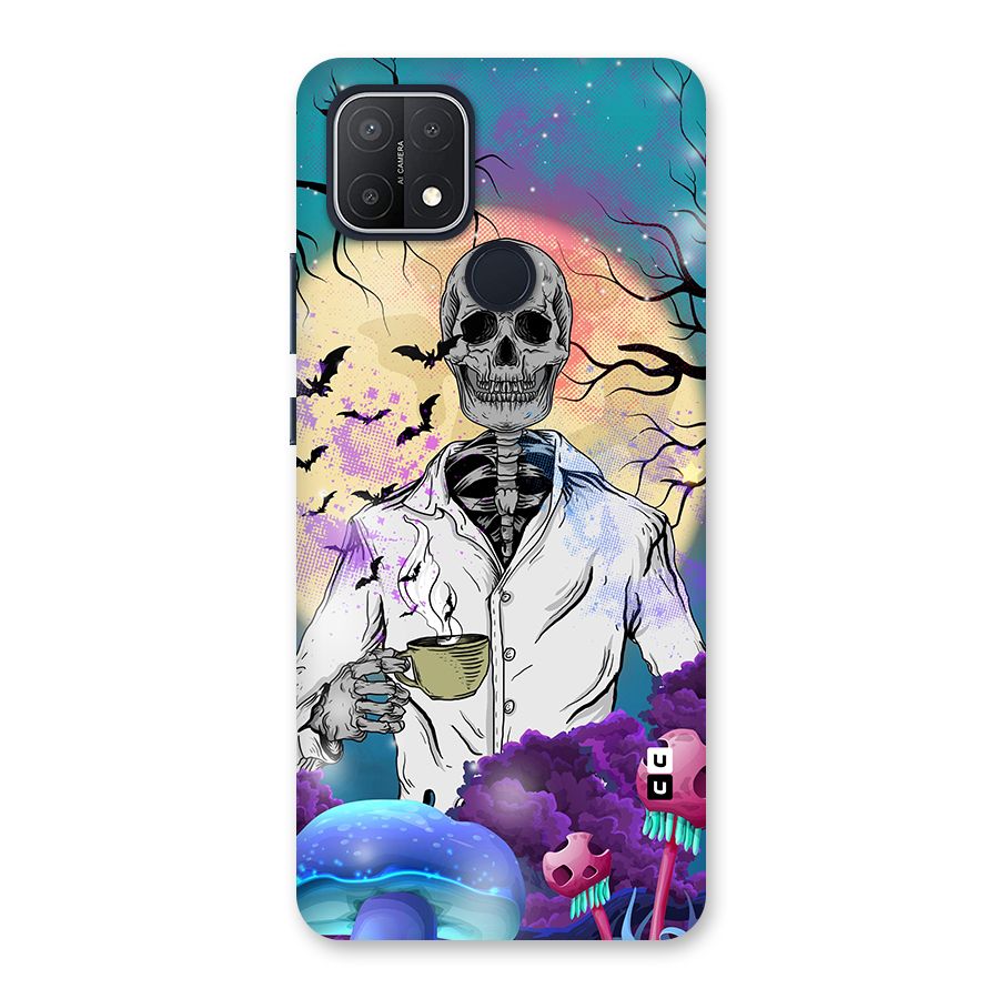 Morning Tea Skull Back Case for Oppo A15