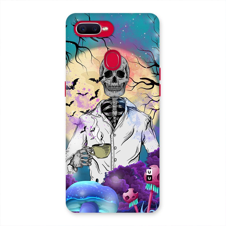 Morning Tea Skull Back Case for Oppo F9 Pro