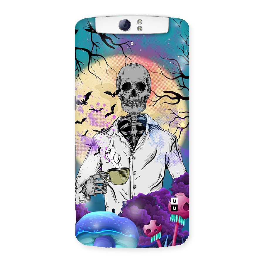 Morning Tea Skull Back Case for Oppo N1