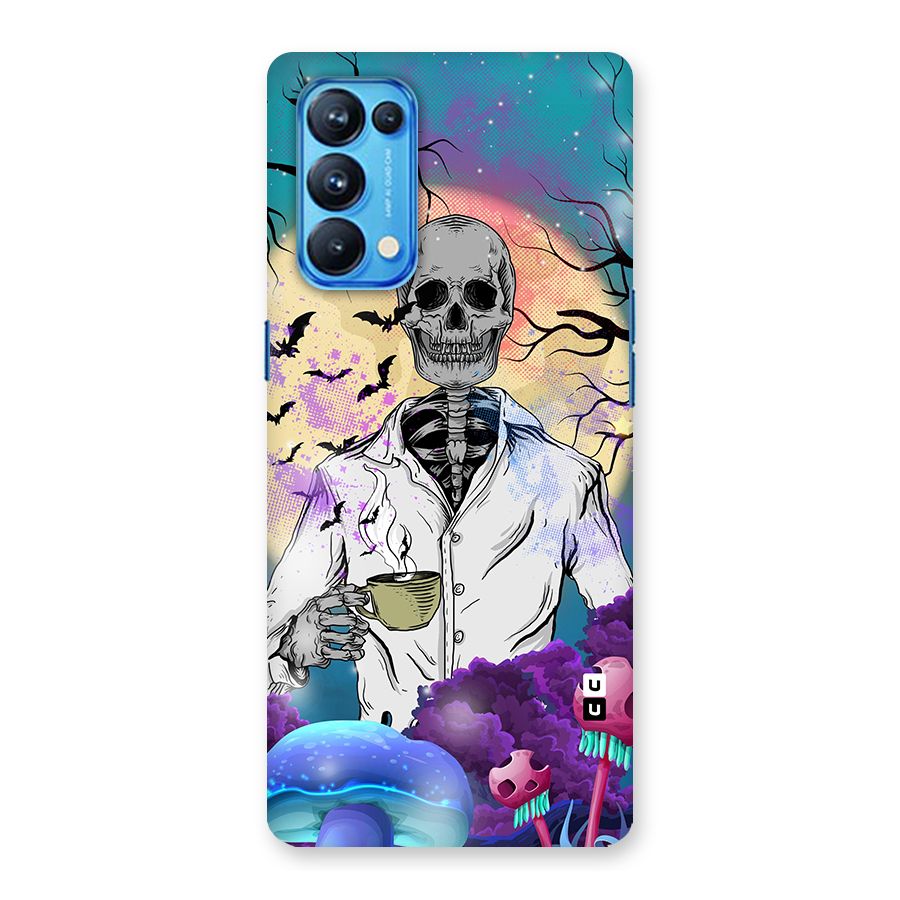 Morning Tea Skull Back Case for Oppo Reno5 Pro 5G