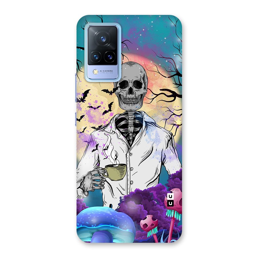 Morning Tea Skull Back Case for Vivo V21 5G