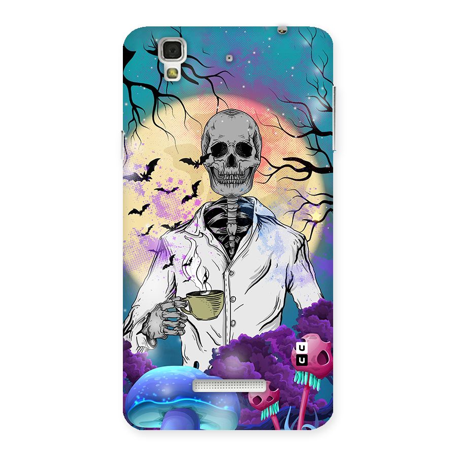 Morning Tea Skull Back Case for YU Yureka Plus
