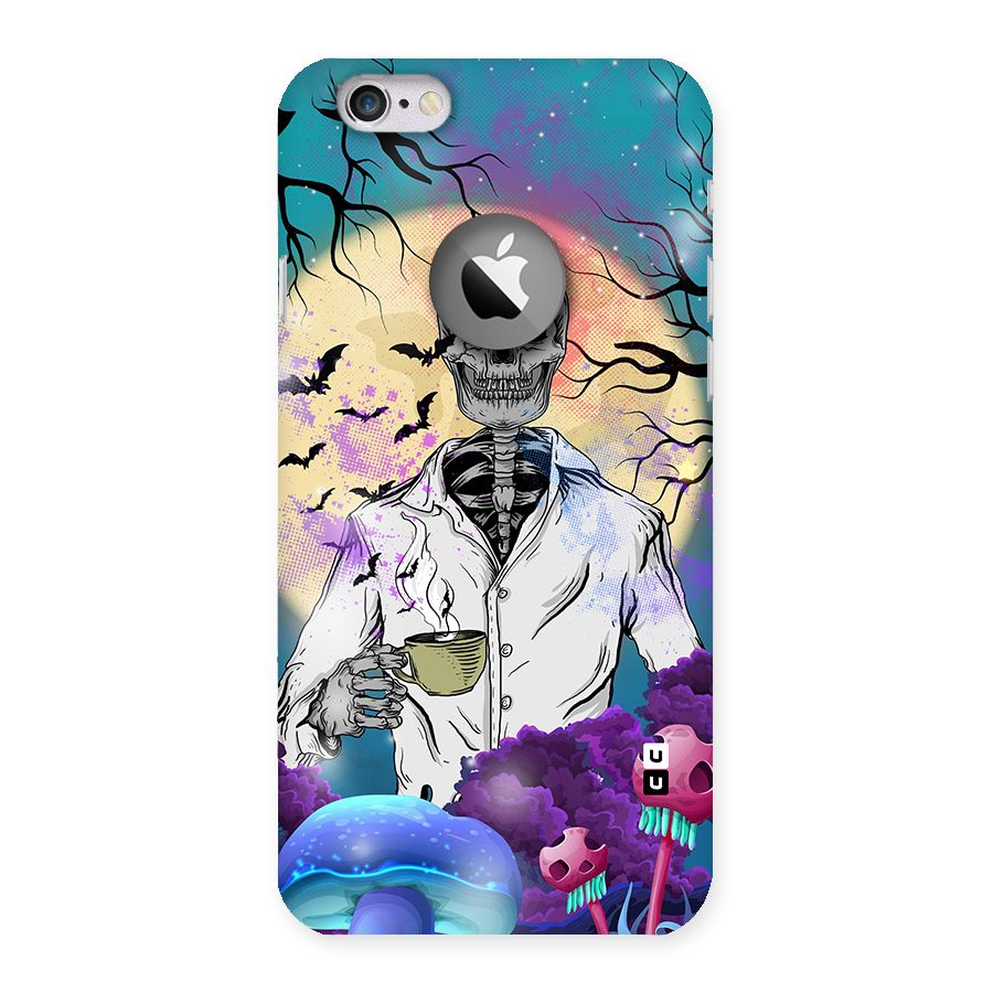 Morning Tea Skull Back Case for iPhone 6 Logo Cut