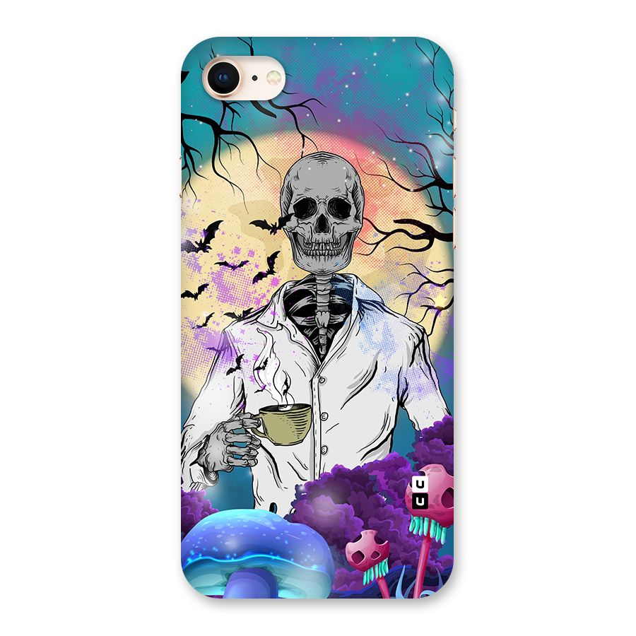 Morning Tea Skull Back Case for iPhone 8