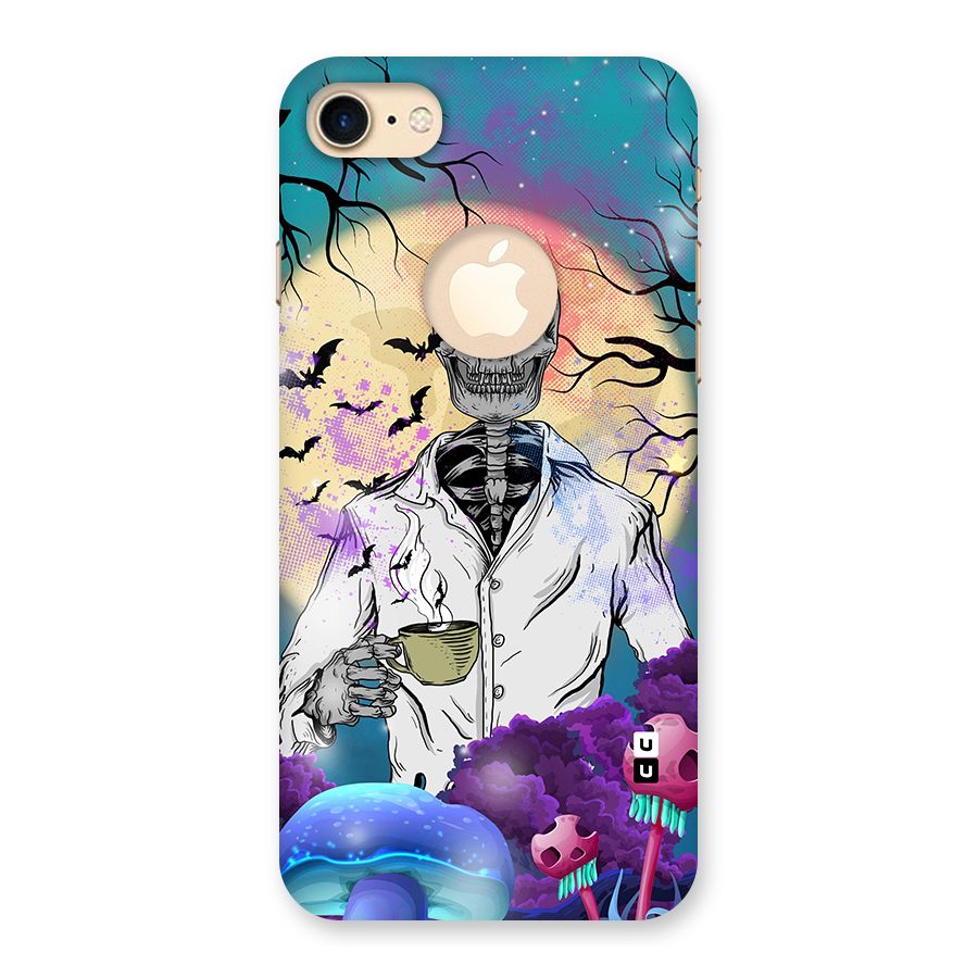 Morning Tea Skull Back Case for iPhone 8 Logo Cut