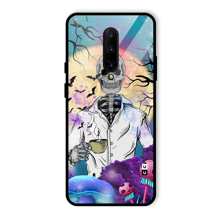 Morning Tea Skull Glass Back Case for OnePlus 7 Pro
