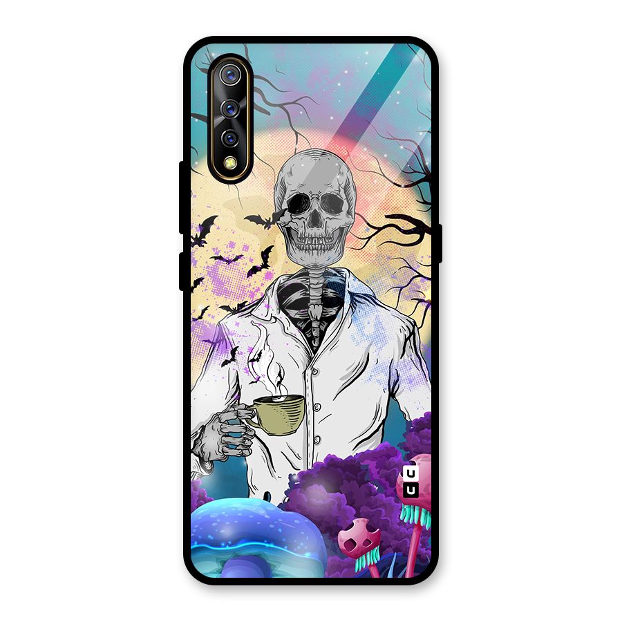 Morning Tea Skull Glass Back Case for Vivo S1