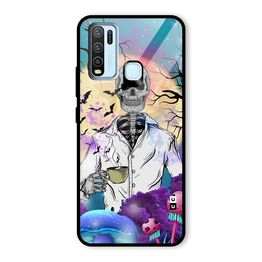 Morning Tea Skull Glass Back Case for Vivo Y50