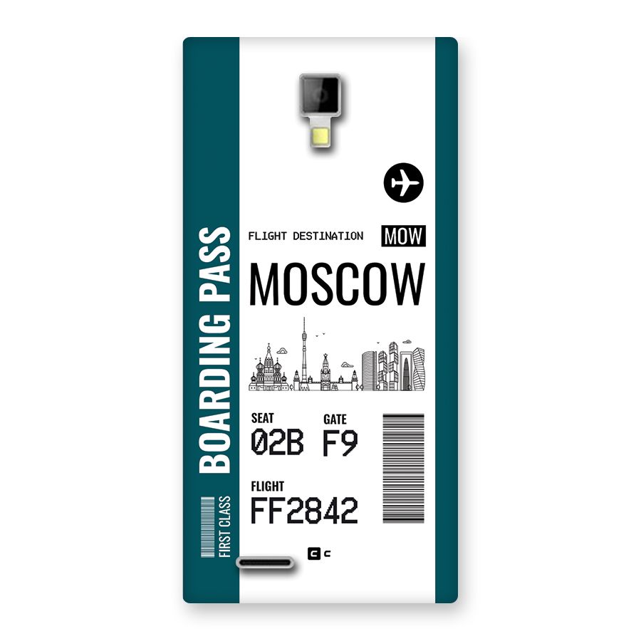 Moscow Boarding Pass Back Case for Canvas Xpress A99