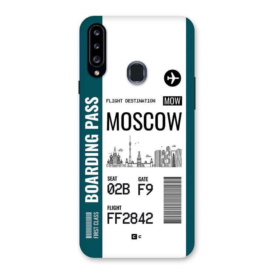 Moscow Boarding Pass Back Case for Galaxy A20s