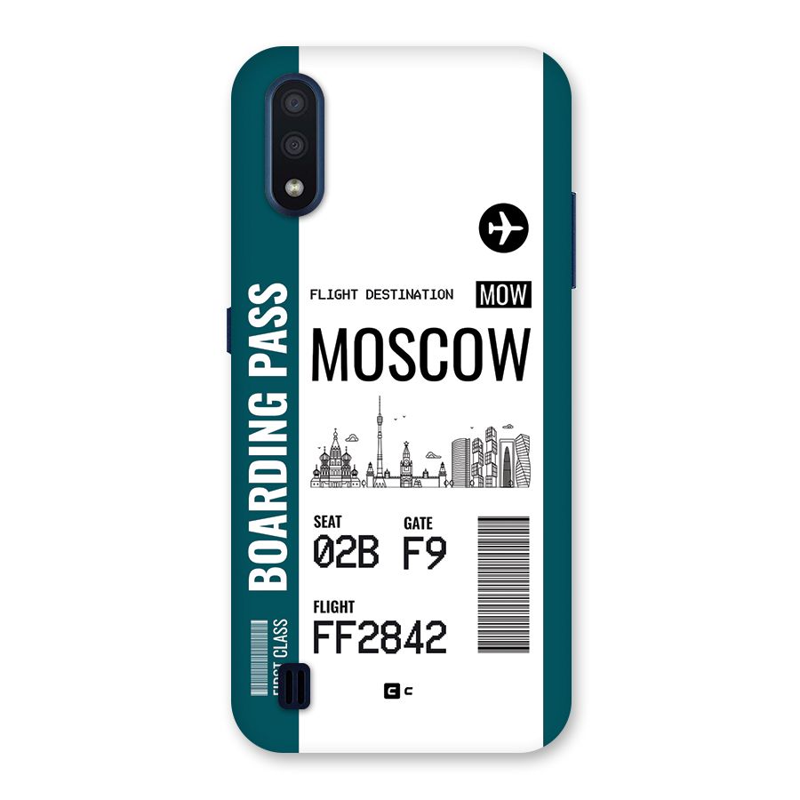 Moscow Boarding Pass Back Case for Galaxy M01