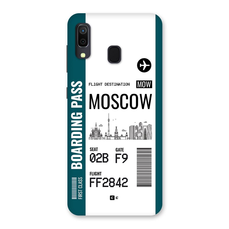 Moscow Boarding Pass Back Case for Galaxy M10s
