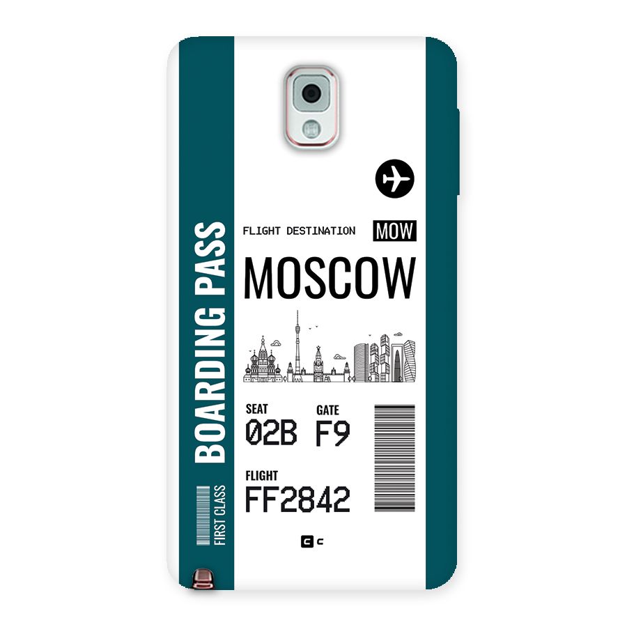 Moscow Boarding Pass Back Case for Galaxy Note 3