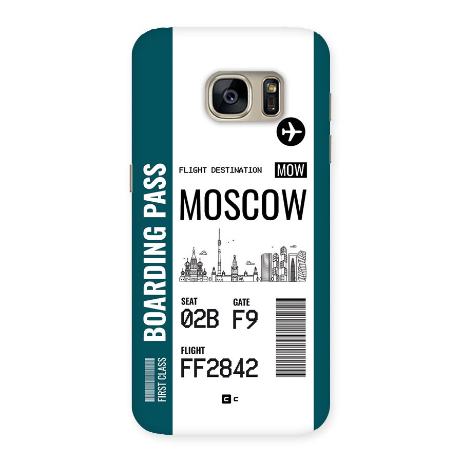 Moscow Boarding Pass Back Case for Galaxy S7