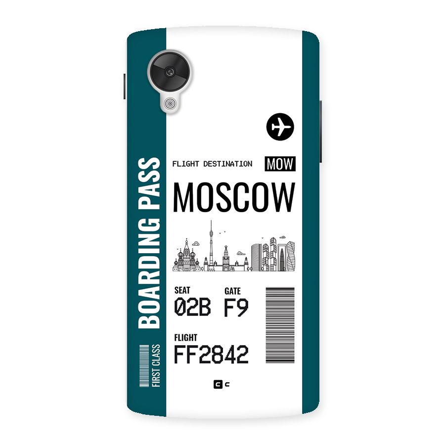 Moscow Boarding Pass Back Case for Google Nexus 5