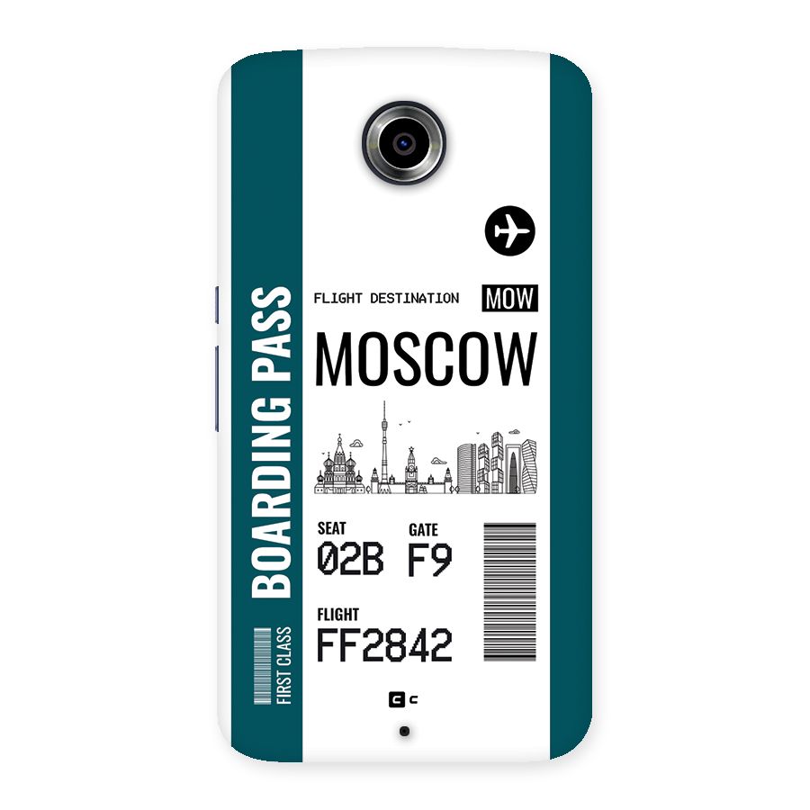 Moscow Boarding Pass Back Case for Google Nexus 6