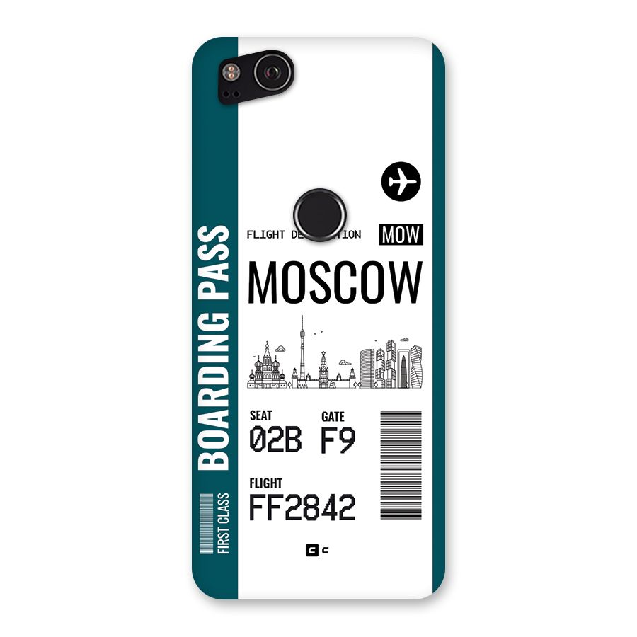 Moscow Boarding Pass Back Case for Google Pixel 2